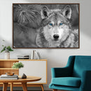 Wild Wolf Blue Eye Wall Art Canvas Print