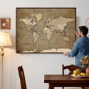 Custom Push Pin Map Canvas Print – Personalized Travel