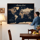 Custom Push Pin World Map Canvas Print – Custom Framed by MyGreatCanvas | Canvas Wall Art Prints | Photo Prints & Wall Decor