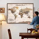 Custom Push Pin World Map Wall Art Canvas Print – by MyGreatCanvas | Canvas Wall Art Prints | Photo Prints & Wall Decor