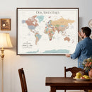 Custom Push Pin World Map Wall Art Canvas Print – by MyGreatCanvas | Canvas Wall Art Prints | Photo Prints & Wall Decor