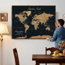 Personalized Family Travel Map Canvas – Custom Framed Push by MyGreatCanvas | Canvas Wall Art Prints | Photo Prints & Wall Decor