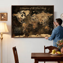 Personalized Family World Map Canvas – Custom Framed Push by MyGreatCanvas | Canvas Wall Art Prints | Photo Prints & Wall Decor