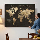 Personalized Push Pin World Map Canvas – Custom Framed by MyGreatCanvas | Canvas Wall Art Prints | Photo Prints & Wall Decor