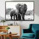 Elephant Family Africa Wall Art Canvas Print by MyGreatCanvas | Canvas Wall Art Prints | Photo Prints & Wall Decor