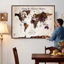 Personalized Push Pin World Map Canvas – Custom Framed by MyGreatCanvas | Canvas Wall Art Prints | Photo Prints & Wall Decor