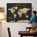 Custom Push Pin World Map Wall Art Canvas Print – Personalized Travel Tracker with Pins Framed Large for Home and Office Decor by MyGreatCanvas | Canvas Wall Art Prints | Photo Prints & Wall Decor