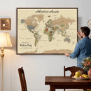 Custom Push Pin World Map Wall Art Canvas Print – Custom by MyGreatCanvas | Canvas Wall Art Prints | Photo Prints & Wall Decor