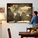 Large Framed Vintage World Map Wall Art Print for Home Wall by MyGreatCanvas | Canvas Wall Art Prints | Photo Prints & Wall Decor