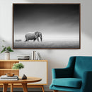 Elephand and Zebra Wall Art Canvas Print, Modern Artwork