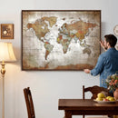Vibrant Watercolor World Map Canvas Wall Art – Framed Travel by MyGreatCanvas | Canvas Wall Art Prints | Photo Prints & Wall Decor
