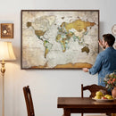 Personalized World Map Canvas Print – Colorful Watercolor by MyGreatCanvas | Canvas Wall Art Prints | Photo Prints & Wall Decor