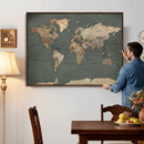Rustic Black and Wood World Map Canvas Wall Art – Framed by MyGreatCanvas | Canvas Wall Art Prints | Photo Prints & Wall Decor
