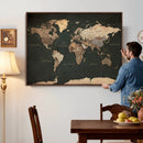 Vintage World Map Canvas Wall Art – Framed Travel Map for by MyGreatCanvas | Canvas Wall Art Prints | Photo Prints & Wall Decor