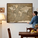 World Map Wall Art Canvas Print, Framed Map Art Picture by MyGreatCanvas | Canvas Wall Art Prints | Photo Prints & Wall Decor