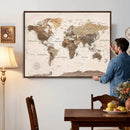 World Map Canvas Print – Framed Detailed Map of the World by MyGreatCanvas | Canvas Wall Art Prints | Photo Prints & Wall Decor