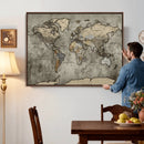 World Map Canvas Print – Detailed Map of the World Wall Art