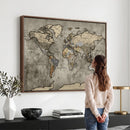 World Map Canvas Print – Detailed Map of the World Wall Art