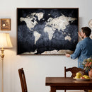 Vintage World Map Canvas Wall Art – Antique Triptych Map