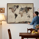 World Map Canvas Print – Detailed Map of the World Adventure