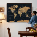 Framed Large World Map Wall Art Canvas Print – Stunning by MyGreatCanvas | Canvas Wall Art Prints | Photo Prints & Wall Decor