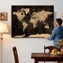 World Map Canvas Print – Detailed Map of the World Wall Art