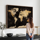 Extra Large World Map Canvas Print – Detailed Map Classic