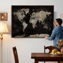 Detailed World Map Wall Art Print - Large Framed World Map