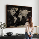 Detailed World Map Wall Art Print - Large Framed World Map