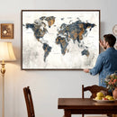 World Map Wall Art Canvas Print for Office Wall Decor by MyGreatCanvas | Canvas Wall Art Prints | Photo Prints & Wall Decor