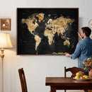 World Map Canvas Wall Art with Famous Landmarks – Framed by MyGreatCanvas | Canvas Wall Art Prints | Photo Prints & Wall Decor
