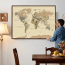 Extra Large World Map Canvas Print – Detailed Map of the by MyGreatCanvas | Canvas Wall Art Prints | Photo Prints & Wall Decor