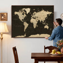World Map Canvas Print – Framed World Map Wall Art for