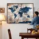 Rustic World Map Canvas Print – Framed Wall Art for Couples, by MyGreatCanvas | Canvas Wall Art Prints | Photo Prints & Wall Decor