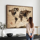 World Map Wall Art Canvas Print