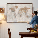Detailed World Map Wall Art Canvas Print for Home and Office Decor by MyGreatCanvas | Canvas Wall Art Prints | Photo Prints & Wall Decor