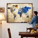 World Map Canvas Print – Colorful Abstract Travel Map, by MyGreatCanvas | Canvas Wall Art Prints | Photo Prints & Wall Decor