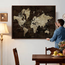 Blue World Map Canvas Wall Art – Framed Modern Travel Map by MyGreatCanvas | Canvas Wall Art Prints | Photo Prints & Wall Decor