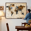 World Map Canvas Print – Framed Travel Map Wall Art for by MyGreatCanvas | Canvas Wall Art Prints | Photo Prints & Wall Decor