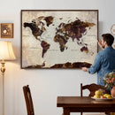 World Map Canvas Triptych – Colorful Global Wall Art for by MyGreatCanvas | Canvas Wall Art Prints | Photo Prints & Wall Decor