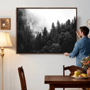 Black White Forest Wall Art Canvas Print, Misty Pine Tree by MyGreatCanvas | Canvas Wall Art Prints | Photo Prints & Wall Decor
