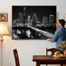 Austin Skyline Wall Art Canvas Print, Austin Downtown Night by MyGreatCanvas | Canvas Wall Art Prints | Photo Prints & Wall Decor