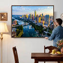 Austin Skyline Wall Art Canvas Print, Austin Downtown Night by MyGreatCanvas | Canvas Wall Art Prints | Photo Prints & Wall Decor