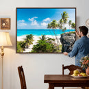 Barbados Beach Wall Art Canvas Print, Palm Tree Ocean by MyGreatCanvas | Canvas Wall Art Prints | Photo Prints & Wall Decor