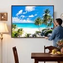 Barbados Beach Wall Art Canvas Print, Palm Tree Ocean by MyGreatCanvas | Canvas Wall Art Prints | Photo Prints & Wall Decor