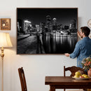 Boston Wall Art Canvas Print, Boston City Downtown Night by MyGreatCanvas | Canvas Wall Art Prints | Photo Prints & Wall Decor