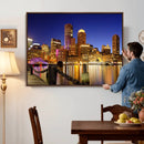 Boston Wall Art Canvas Print, Boston City Downtown Night by MyGreatCanvas | Canvas Wall Art Prints | Photo Prints & Wall Decor