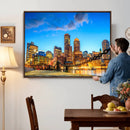 Boston Wall Art Canvas Print, Boston City Downtown Night by MyGreatCanvas | Canvas Wall Art Prints | Photo Prints & Wall Decor