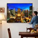Chicago Wall Art Canvas Print - Chicago City Downtown Night by MyGreatCanvas | Canvas Wall Art Prints | Photo Prints & Wall Decor