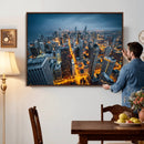 Chicago Wall Art Canvas Print - Chicago City Downtown Night by MyGreatCanvas | Canvas Wall Art Prints | Photo Prints & Wall Decor